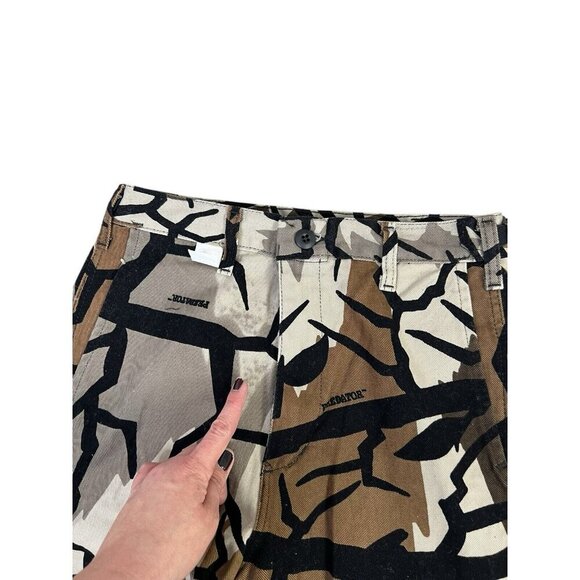 Vtg Camo Cargos Pants Mens Small Rare Predator USA Made Streetwear 28x31 - Picture 4 of 15